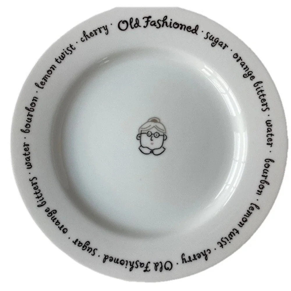 Pottery Barn Bar Lingo Appetizer Plates Set‎ of 7 Cocktail Drinks Party 8